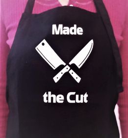 Black Cook's Apron - 'Made The Cut'
